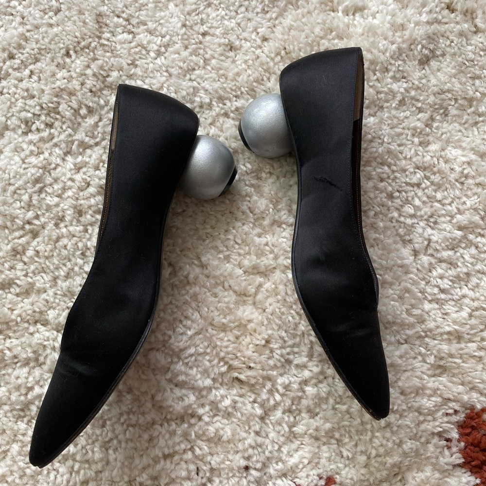 Vintage Yves Saint Laurent sculpted ball heels